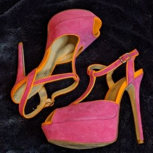 Aldo Hot pink Tstrap heels